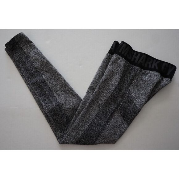 GymShark GLLG4268-AW20 Women Sz XS Black Marl/Charcoal Flex Low Rise 7/8 Legging - Picture 8 of 9